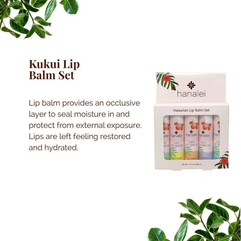 Hanalei Hydrating Hawaiian Lip Balm Set of 5 - Image 4